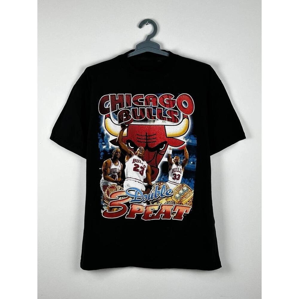 1998 Chicago Bulls Double 3 Peat T-Shirt